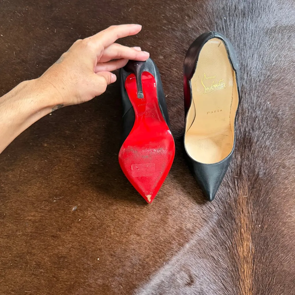 Christian Louboutin Hot chicks 130mm Black Leather Very good - Inside View
