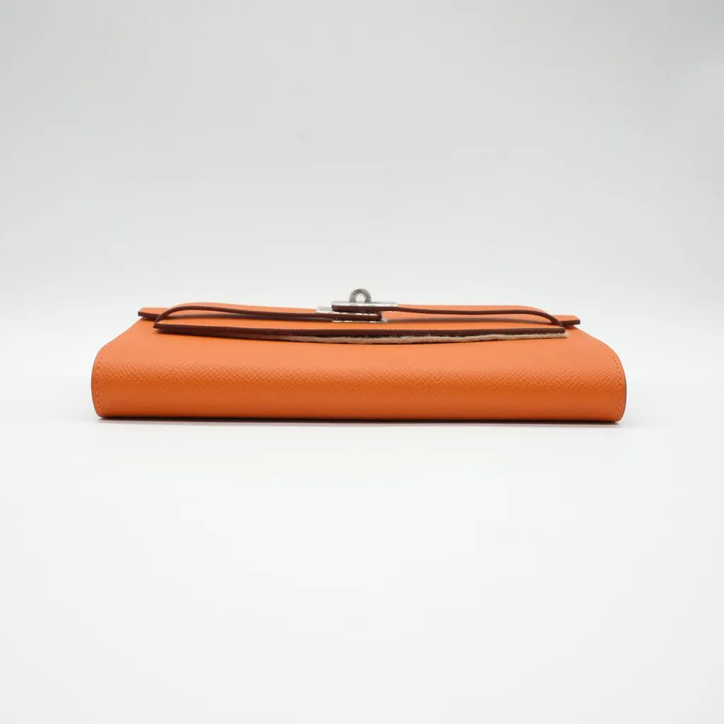 Hermès Kelly to go Epsom Orange Leather Very good - Inside View