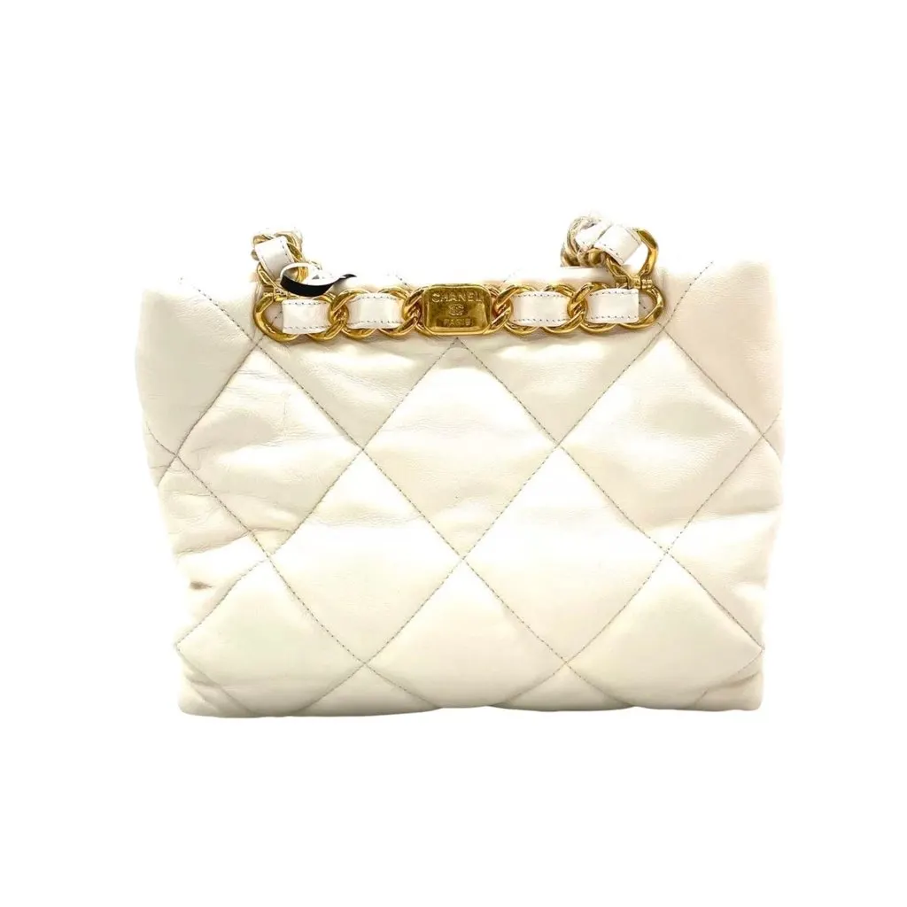 Chanel 19 bag White Leather Very good - Inside View
