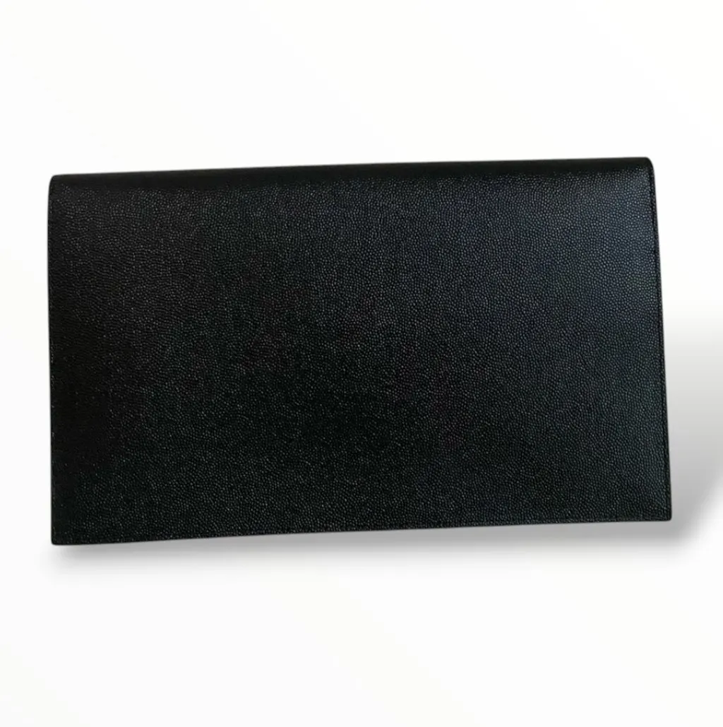 Saint Laurent Clutch Saint Laurent Uptown Black Black Leather Never worn - Back View