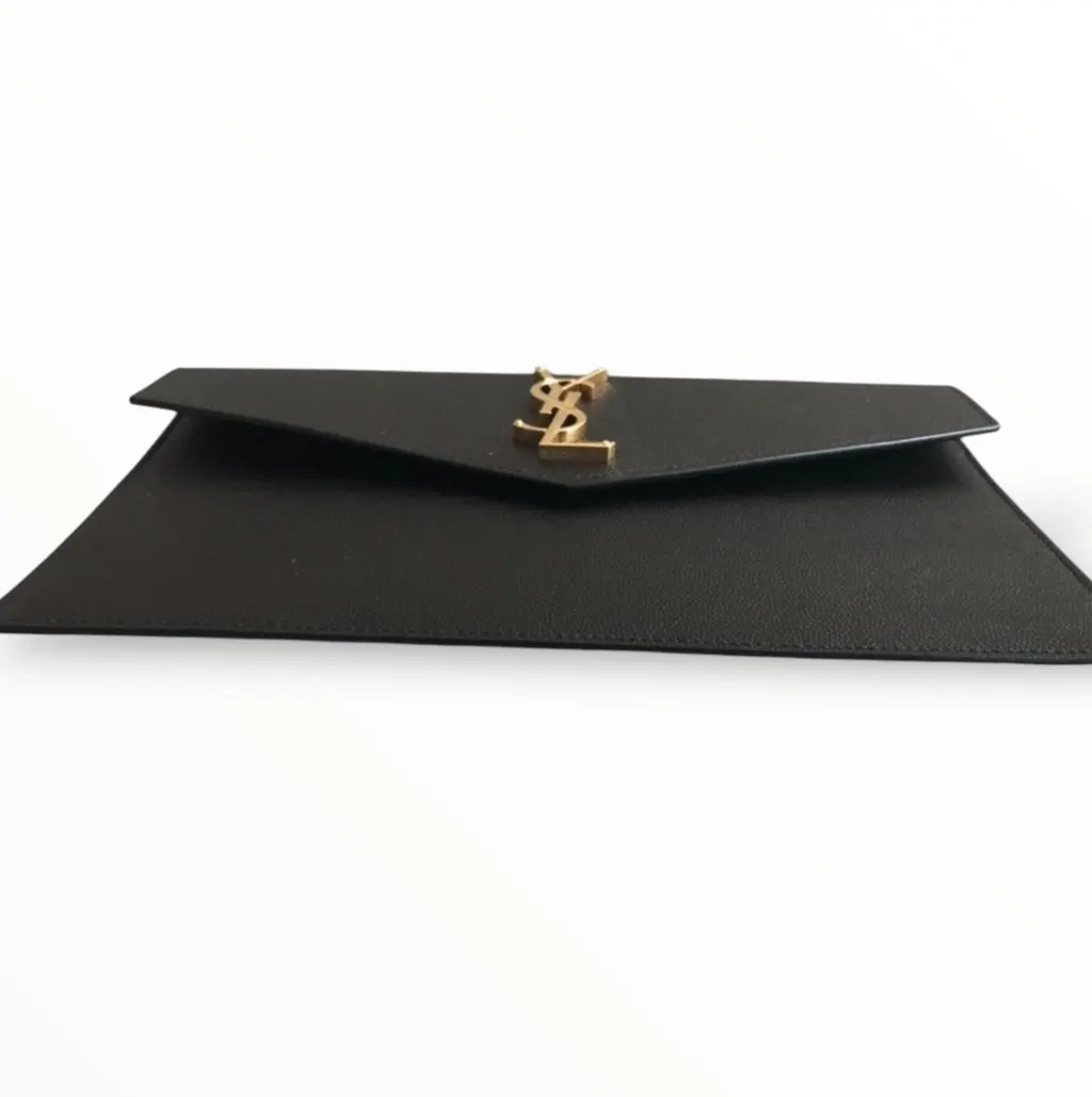 Saint Laurent Clutch Saint Laurent Uptown Black Black Leather Never worn - Inside View