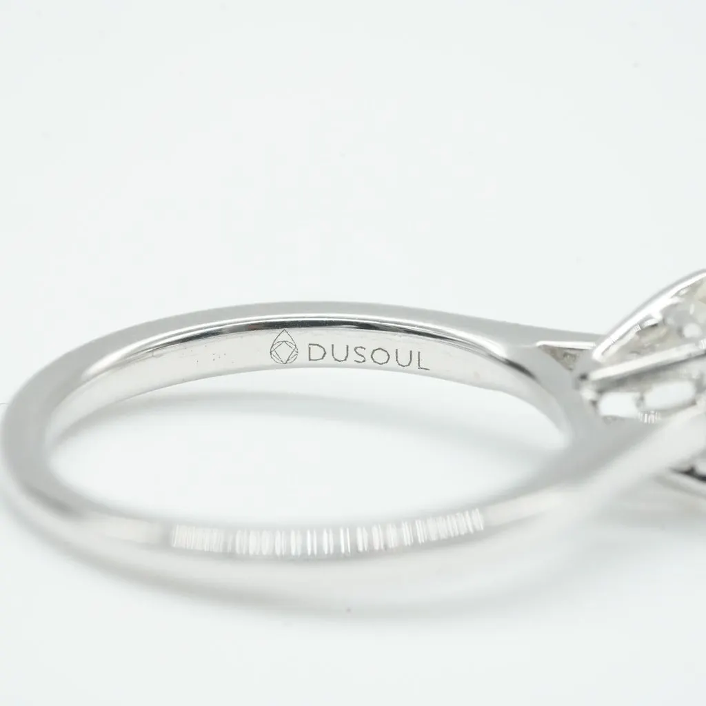 Unsigned Dusoul Solitaire Diamond Ring 18K WG D 1.63ct  3.8g White White Gold Very good - Inside View