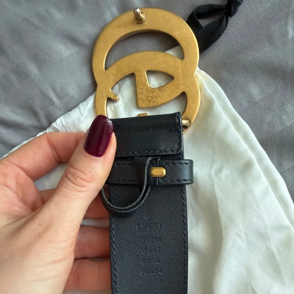 Gucci GG marmot Black Leather Very good - Inside View
