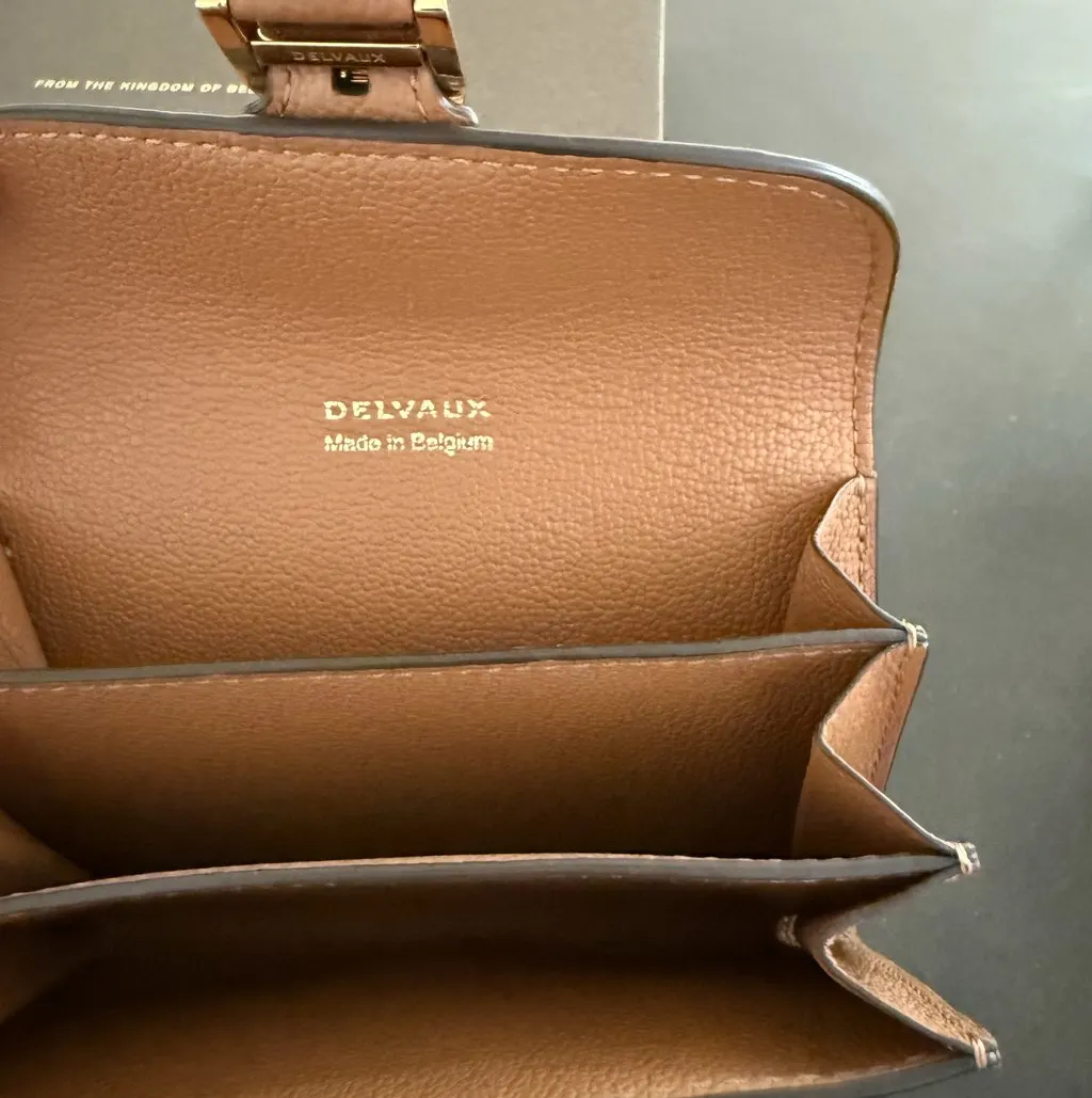 Delvaux Brilliant Cardholder Wallet Brown Leather Very good - Inside View
