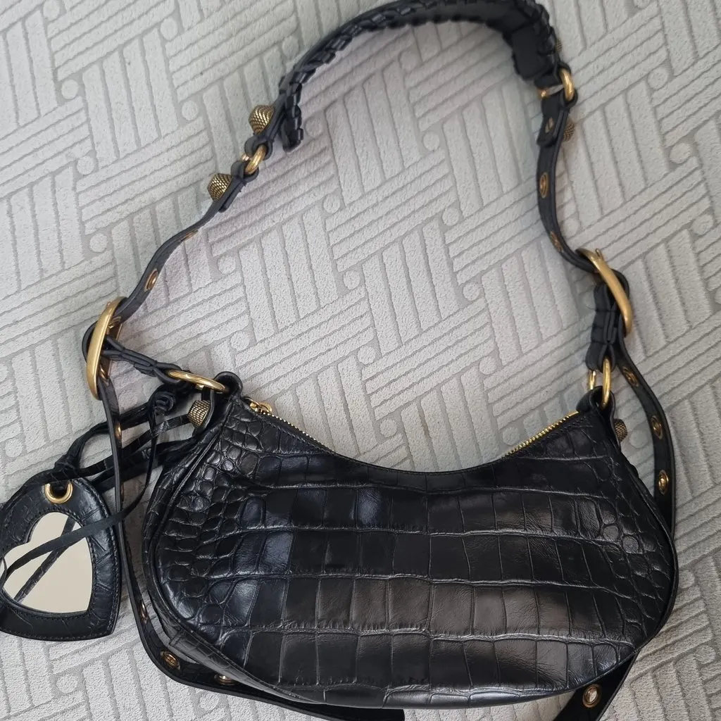 Balenciaga Croc Xs Le Cagole Black Leather Never worn - Back View