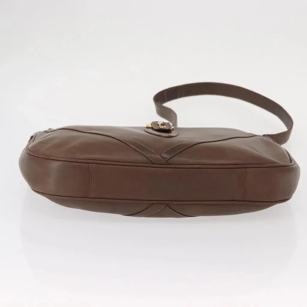 Gucci Brown Leather Shoulder Bag Brown Leather Good - Inside View
