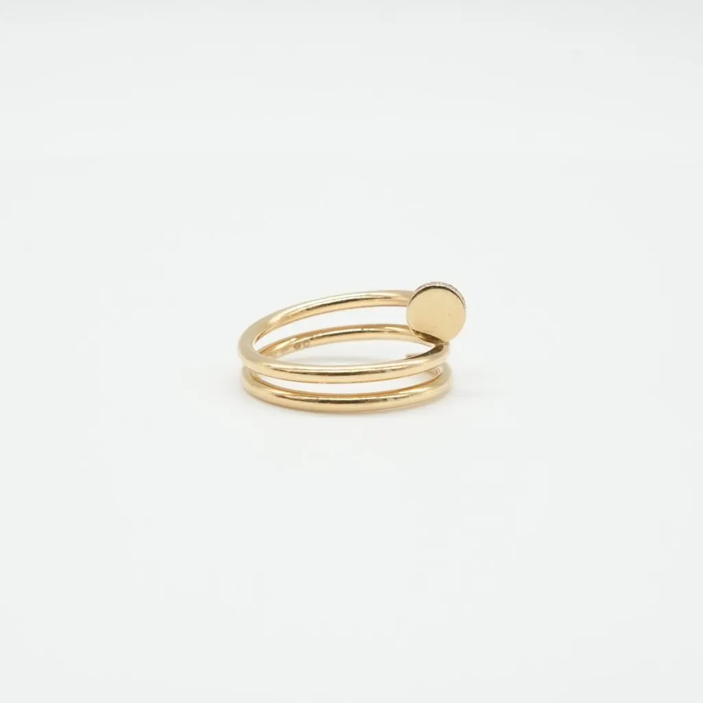 Cartier Juste Un Clou Ring, Double, Diamonds, 18K Yellow Gold Size:54 5.6g Gold Gold Very good - Back View