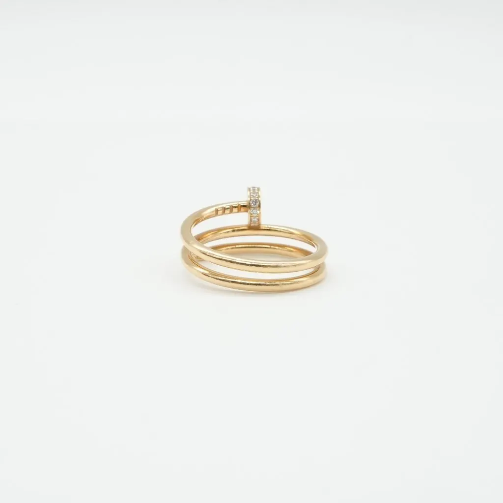 Cartier Juste Un Clou Ring, Double, Diamonds, 18K Yellow Gold Size:54 5.6g Gold Gold Very good - Inside View