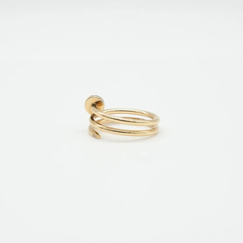 Cartier Juste Un Clou Ring, Double, Diamonds, 18K Yellow Gold Size:54 5.6g Gold Gold Very good - Model View