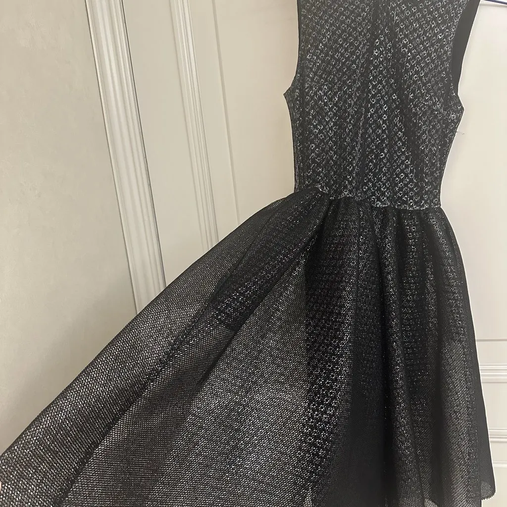 Maje RIDER ARGENT – H17 – Metallic Tulle Dress with Collar Black Very good - Inside View