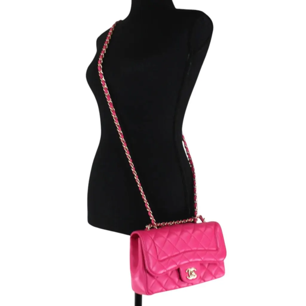 Chanel Timeless/Classique Pink Leather Good - Back View