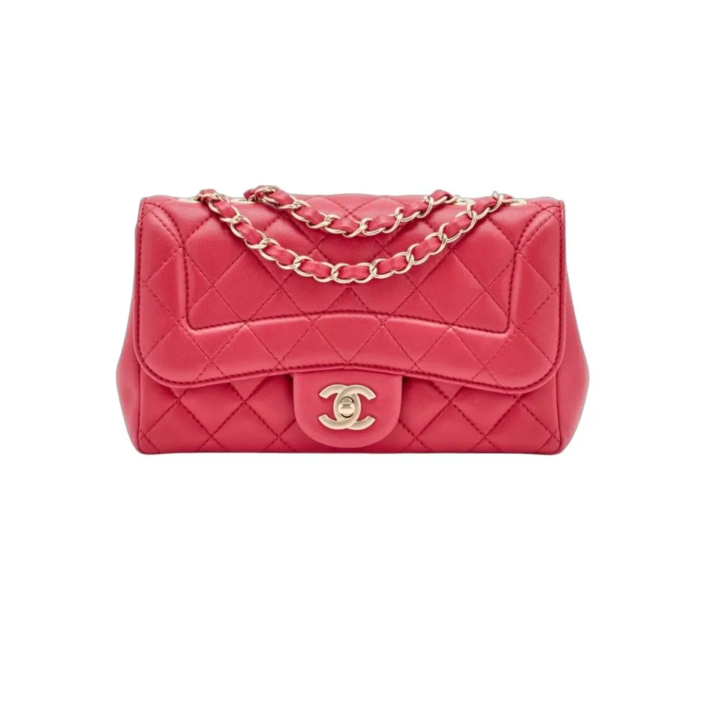 Chanel Timeless/Classique Pink Leather Good - Front View