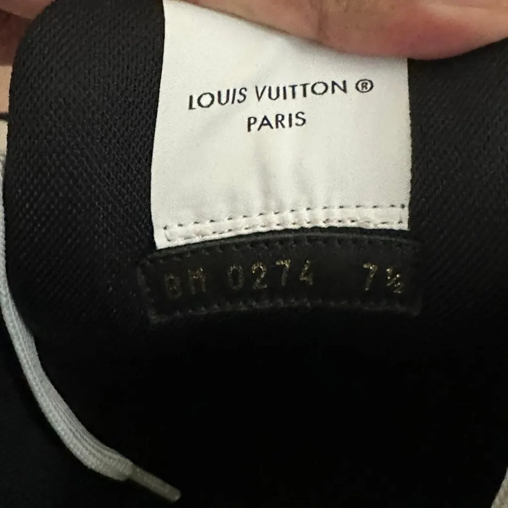 Louis Vuitton LV Trainer White Denim Never worn, with tag - Model View