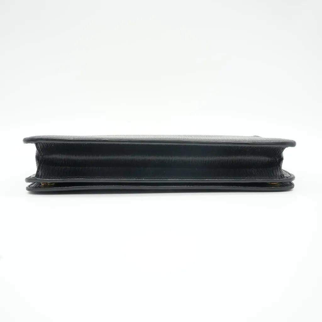 Prada Vitello Move Wallet Chain Black Leather Fair - Inside View