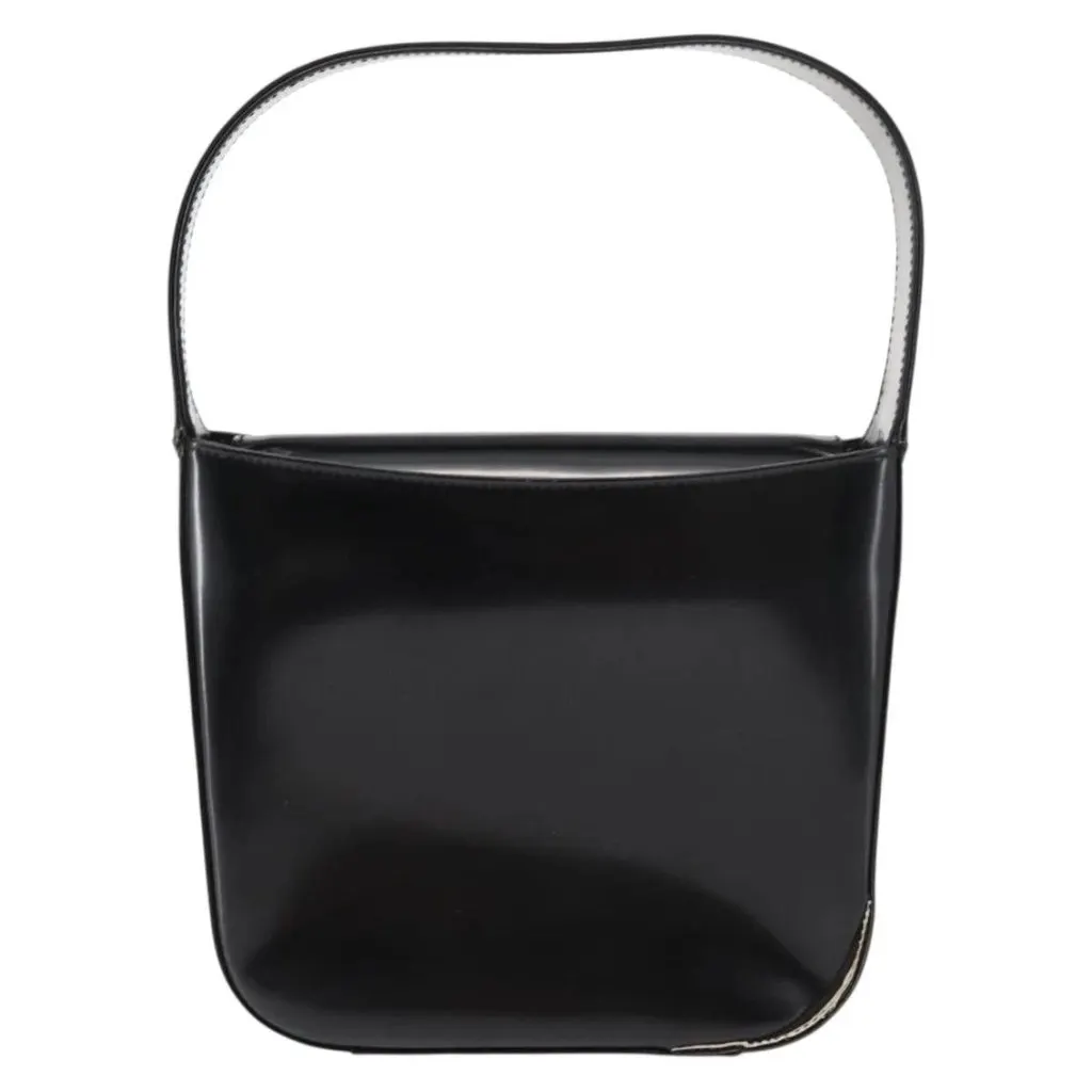 Gucci Shoulder Bag Black Leather Good - Back View