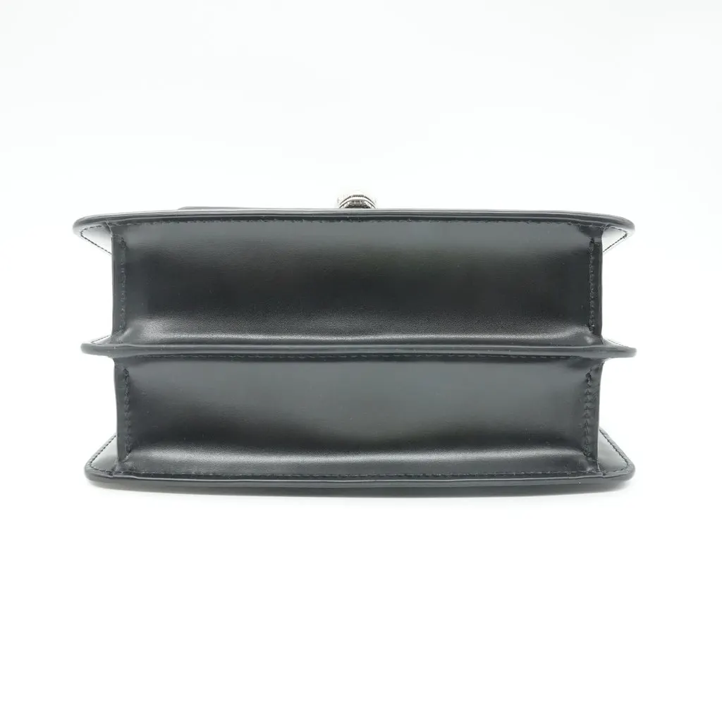 Bvlgari Serpenti Forever Chain Black Bag Black Leather Good - Inside View