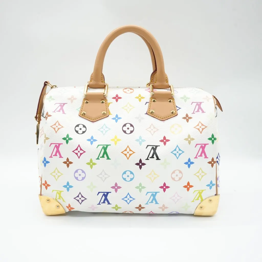 Louis Vuitton x Takashi Murakami Speedy 30 Monogram Multicolor MultiColor Canvas Good - Back View