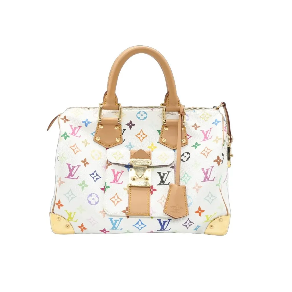 Louis Vuitton x Takashi Murakami Speedy 30 Monogram Multicolor MultiColor Canvas Good - Front View