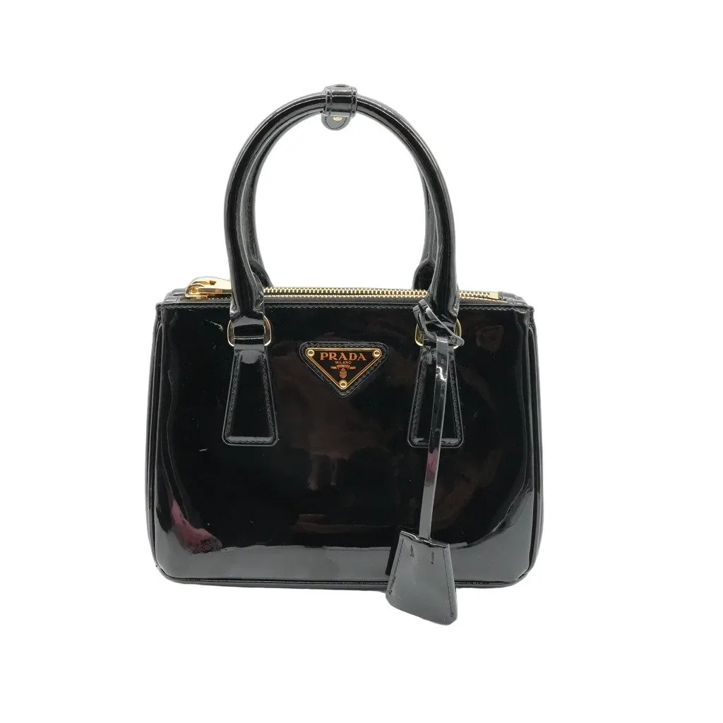 Prada Galleria Mini Black Patent Leather