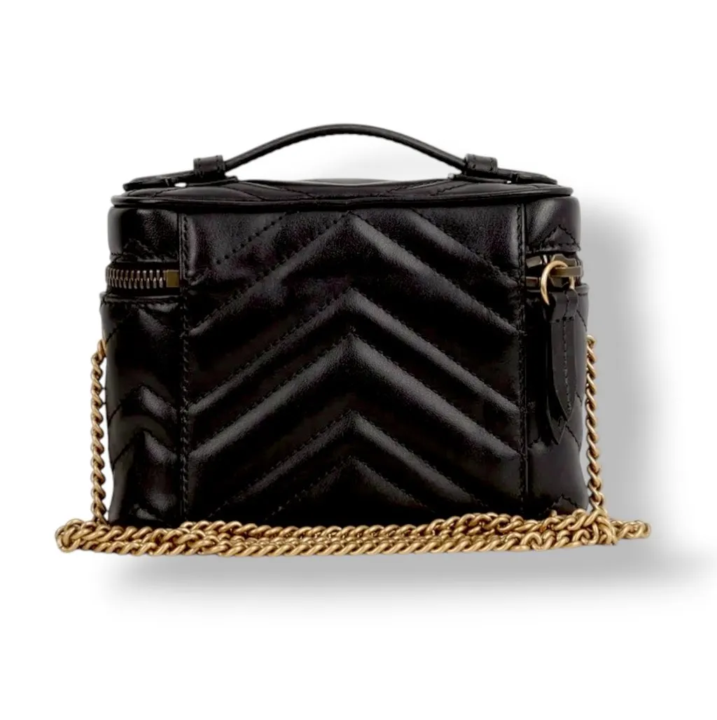 Gucci Marmont Vanity Black Leather Never worn, with tag - Back View