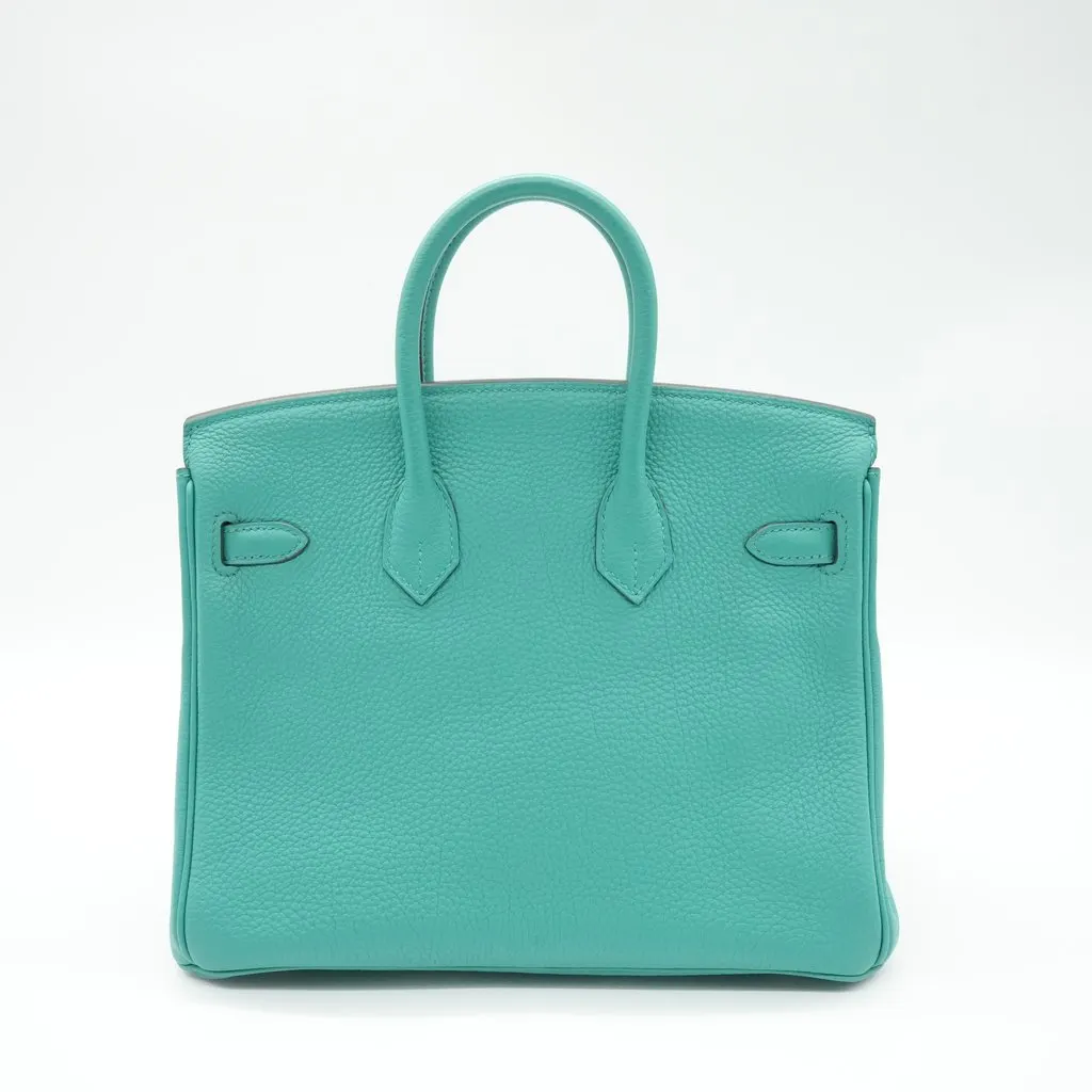 Hermès Birkin 25 Vert Verone Togo Stamp D(2019) Green Leather Good - Back View