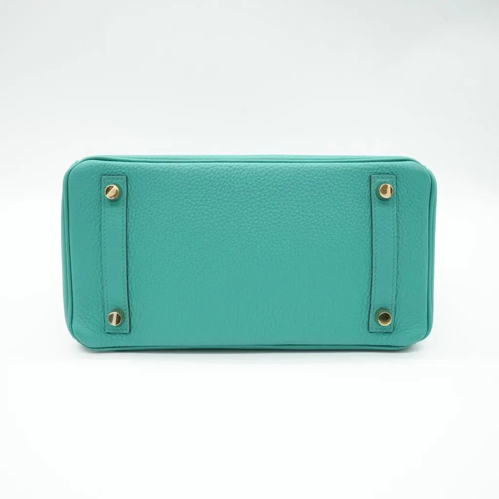 Hermès Birkin 25 Vert Verone Togo Stamp D(2019) Green Leather Good - Inside View