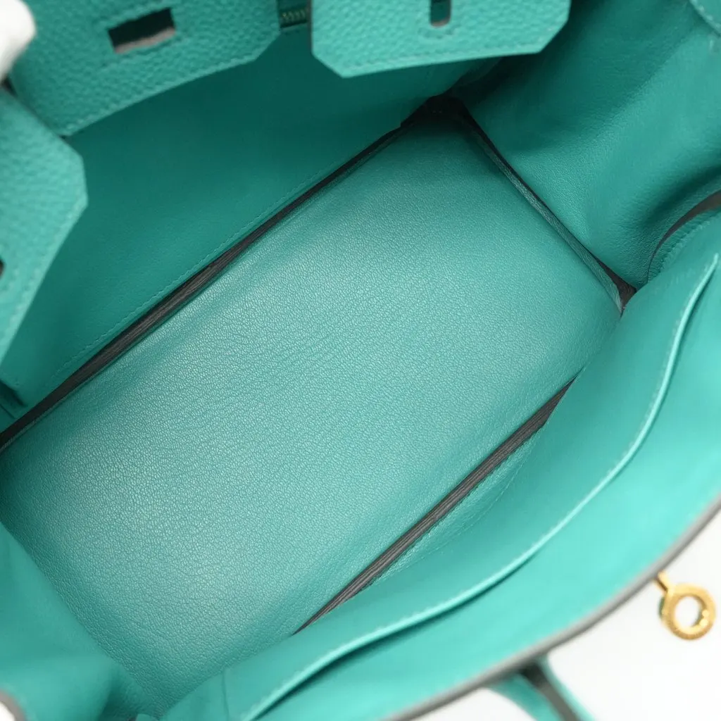 Hermès Birkin 25 Vert Verone Togo Stamp D(2019) Green Leather Good - Model View