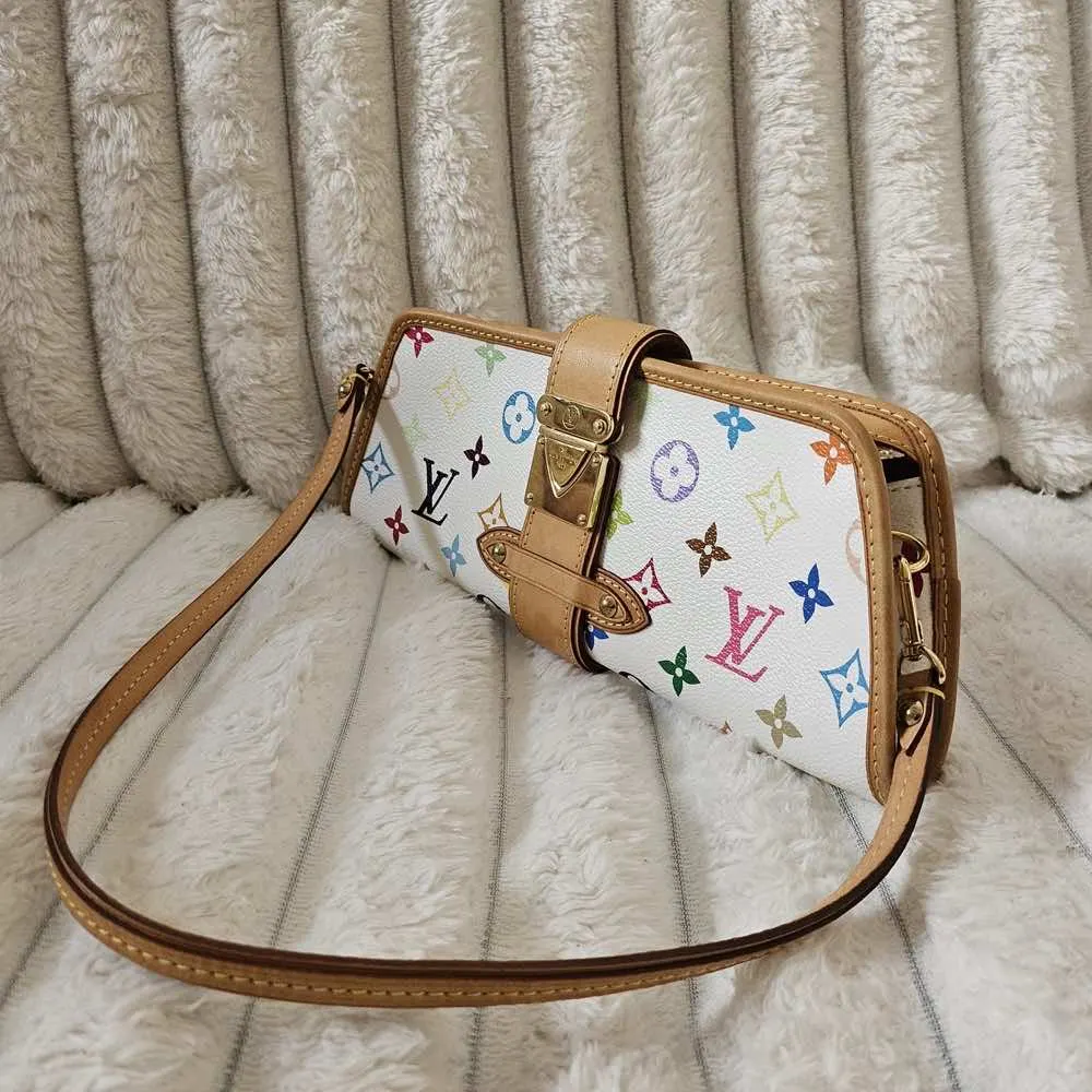Louis Vuitton Murakami Shirley White Canvas Gold Good - Inside View