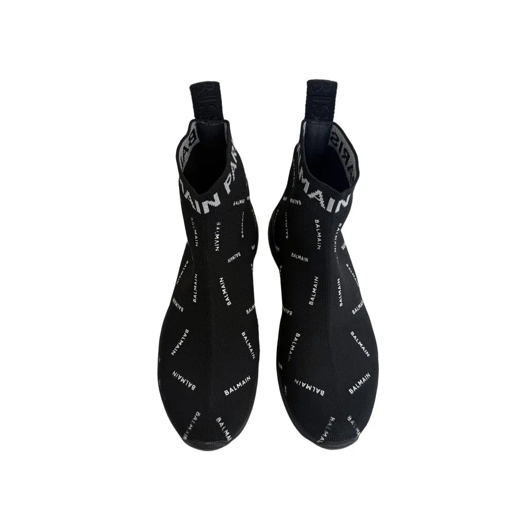 Balmain Balmain Technical Fabric Sock Sneakers Black Polyamide Very good - Front View