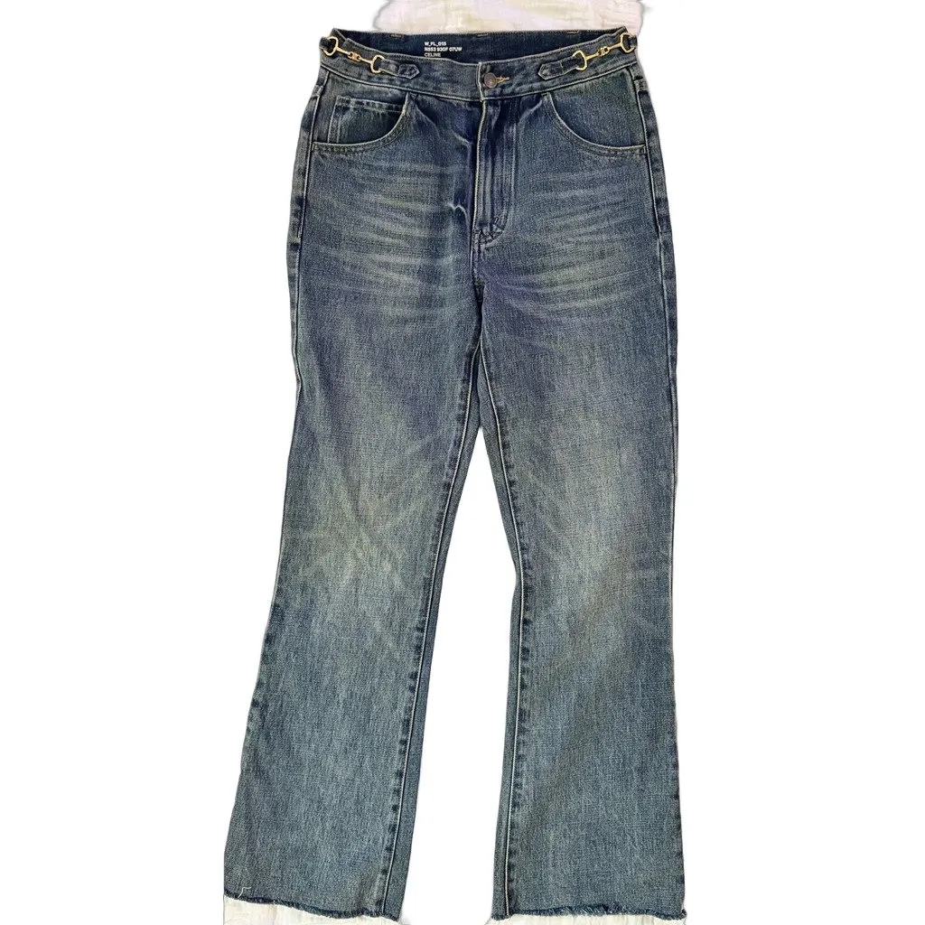 Celine Bootcut JEans EU36 Blue Cotton Very good - Front View