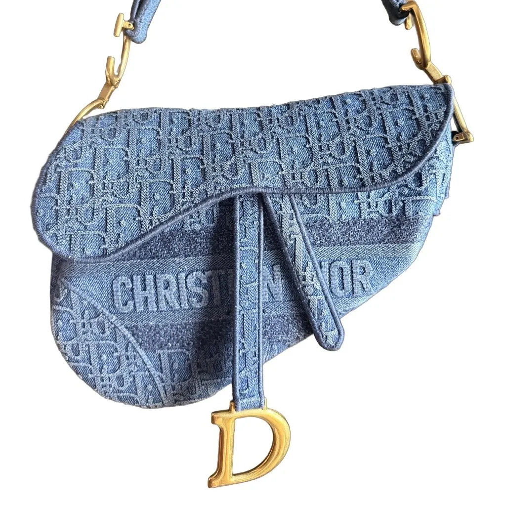 Dior Denim Saddle Bag