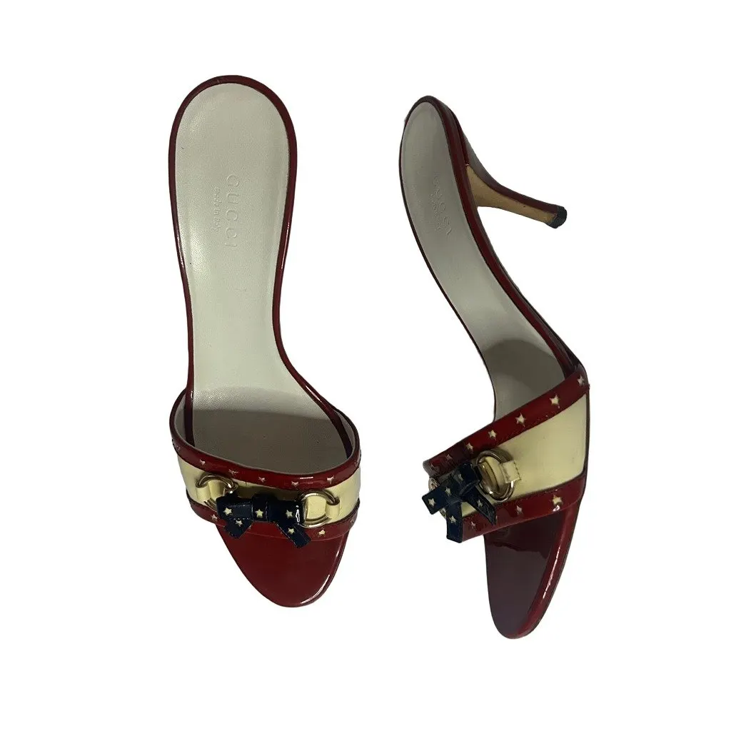 Gucci Gucci Mules Horsebit Hardware Red Very good - Front View