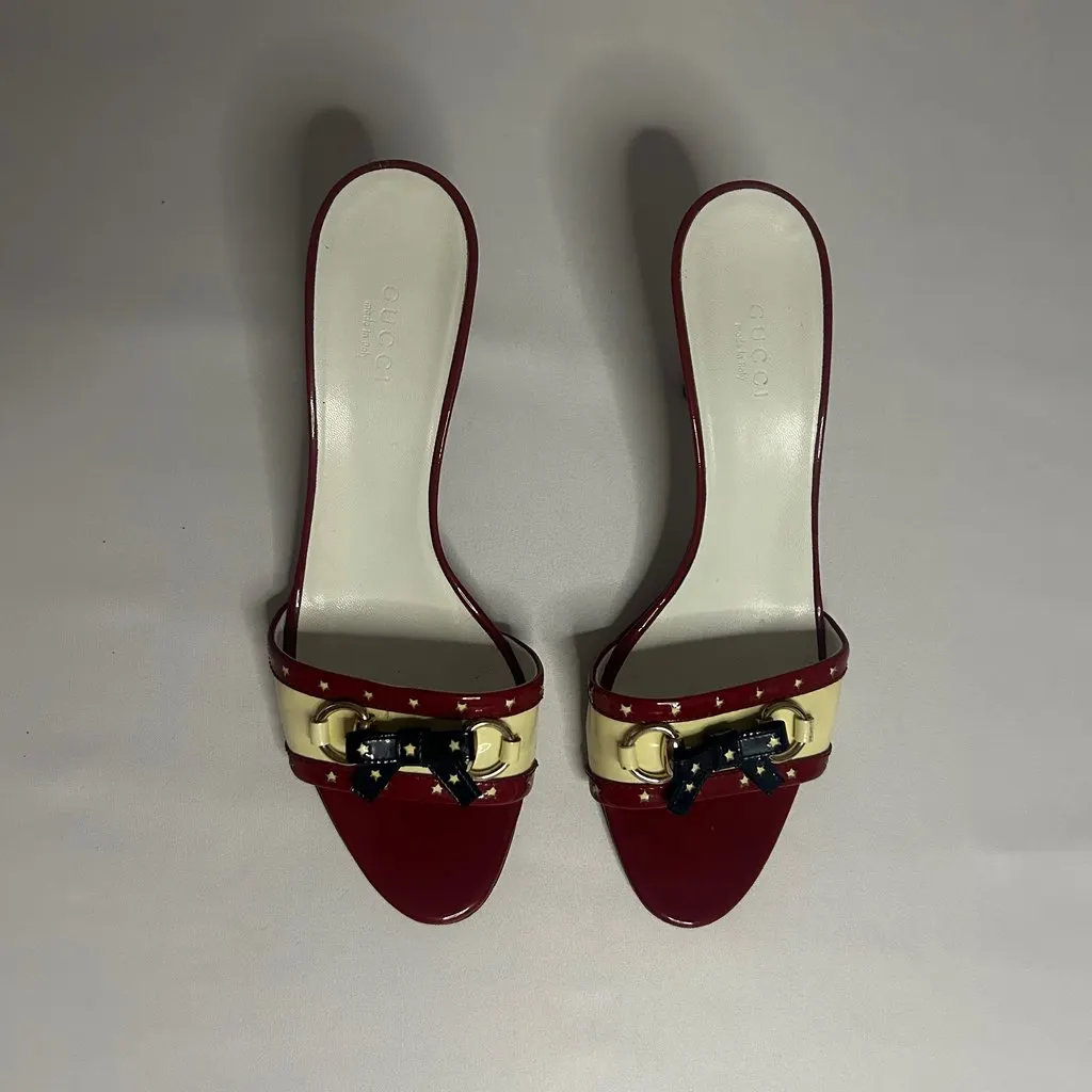Gucci Gucci Mules Horsebit Hardware Red Very good - Inside View