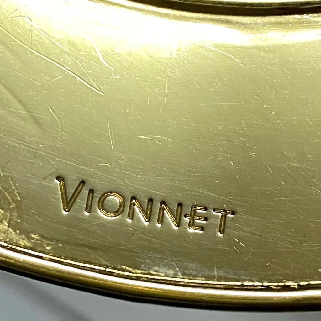 Vionnet Rigid Open-Front Gold-Tone Collar Choker with Monochrome Enamel AccentsSize : 14 MultiColor Very good - Back View