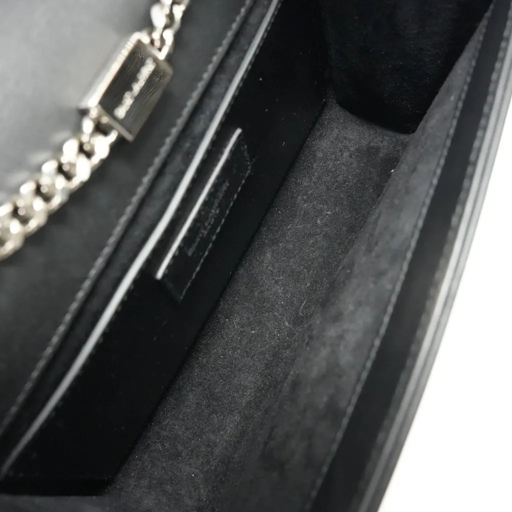 Saint Laurent Kate Small Tassel Chain Bag Black Black Leather Good - Model View