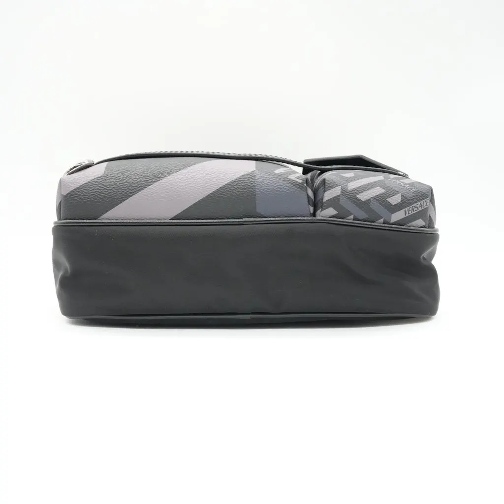 Versace La Greca Multi-Pocket Messenger Bag Black Black Very good - Inside View