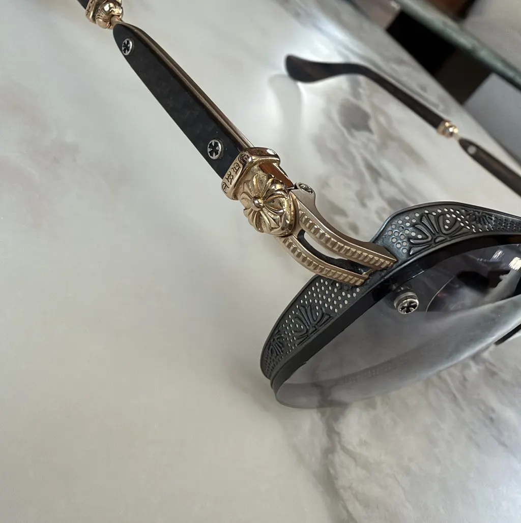 Chrome Hearts POSTYANK Discontinued Aviator Rare Model Black Good - Inside View