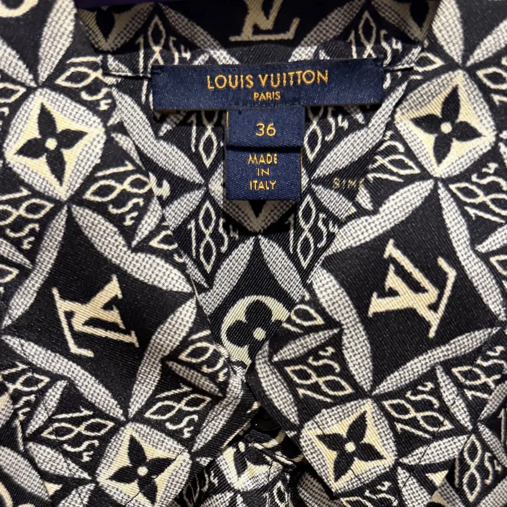 Louis Vuitton Shirt Grey Silk Very good - Inside View