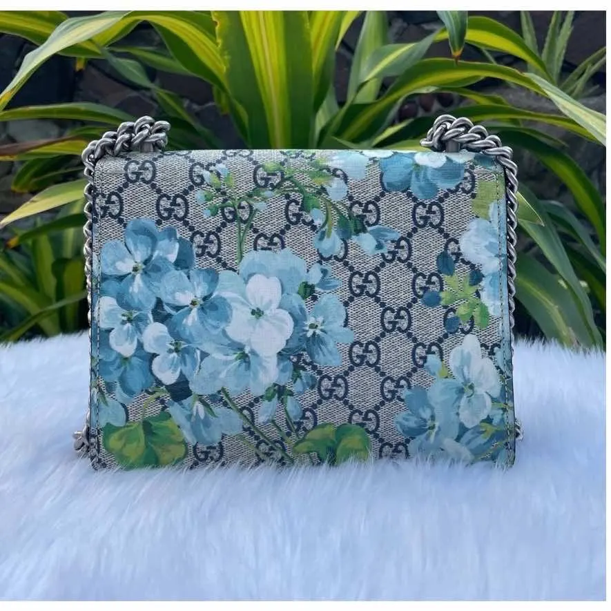 Gucci Mini Dionysus Blue Silver Good - Back View