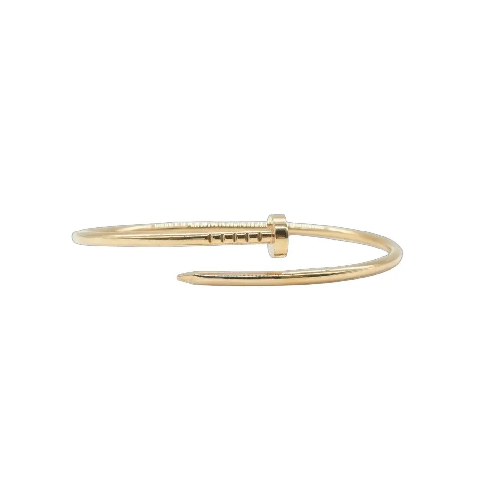 Cartier Juste Un Clou Bracelet, Small Model 18K Yellow Gold Size:17 9.3g