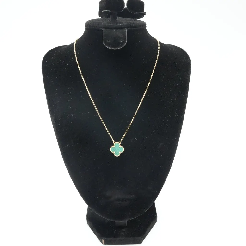 Van Cleef & Arpels Vintage Alhambra Pendant Malachite Gold Gold Very good - Inside View
