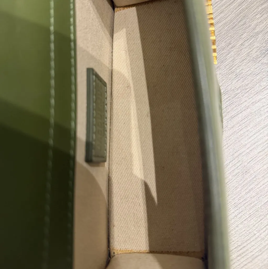 Jacquemus Le Bambino Green Leather Very good - Model View