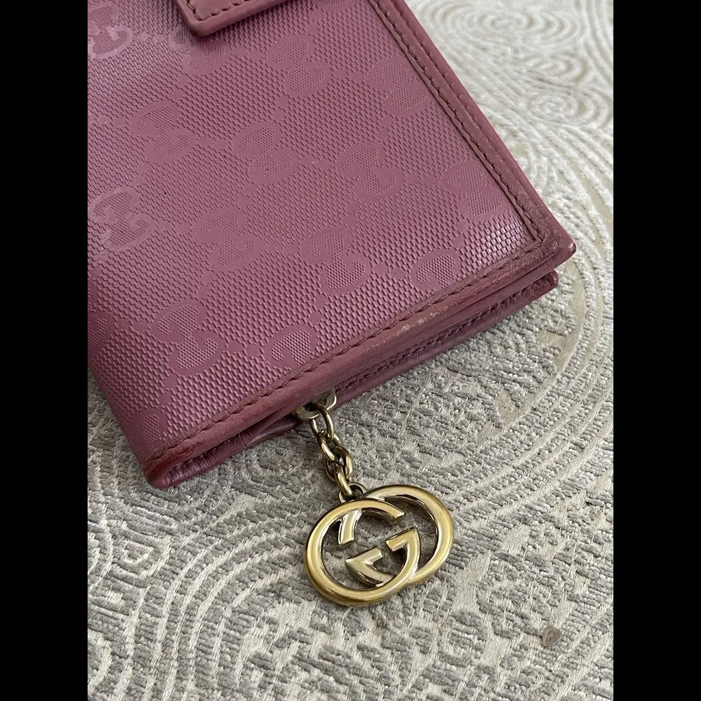Gucci GG Long Wallet Pink Leather Very good - Inside View