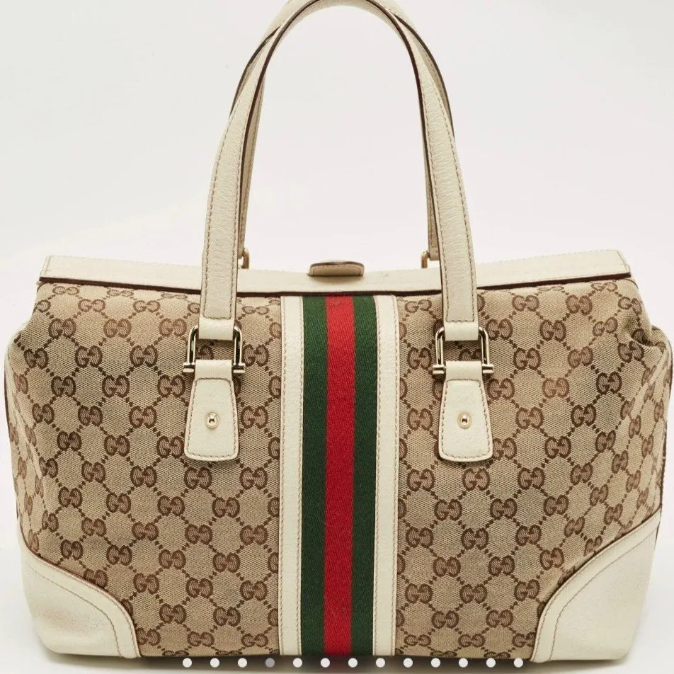 Gucci Cavan Beige Canvas Good - Back View