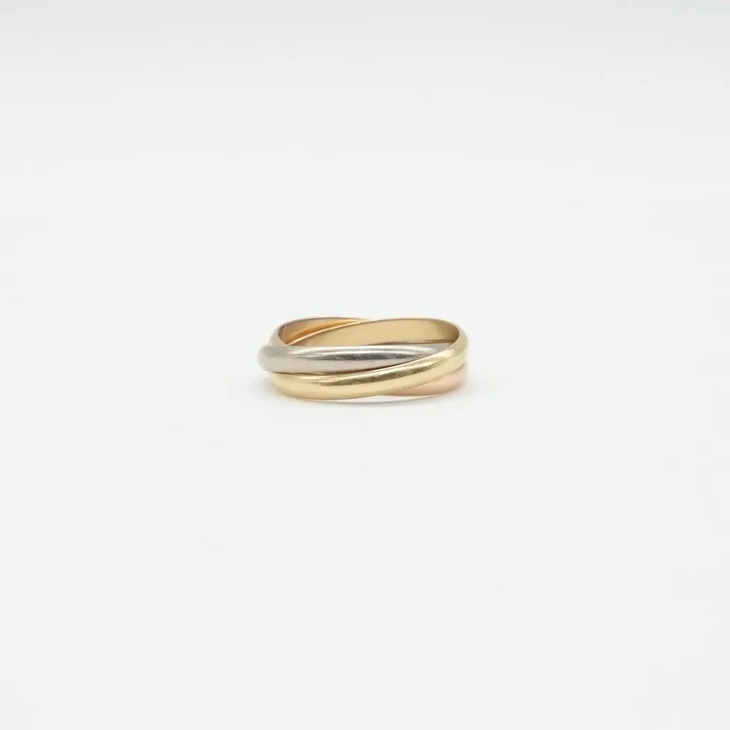Cartier Trinity Ring, Small Model, 18K YG/WG/RG Size:60 6.7g Gold Gold Good - Model View