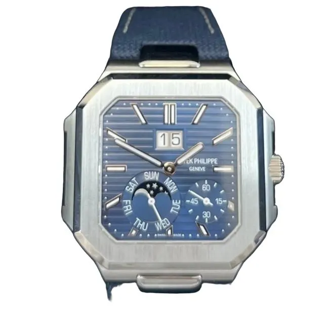 Patek Philippe Cubitus Platinum Case Sunburst Blue Dial 5822P-001 45mm