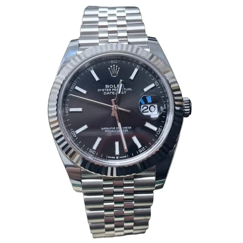 Rolex Datejust 41 Black Never worn - Front View