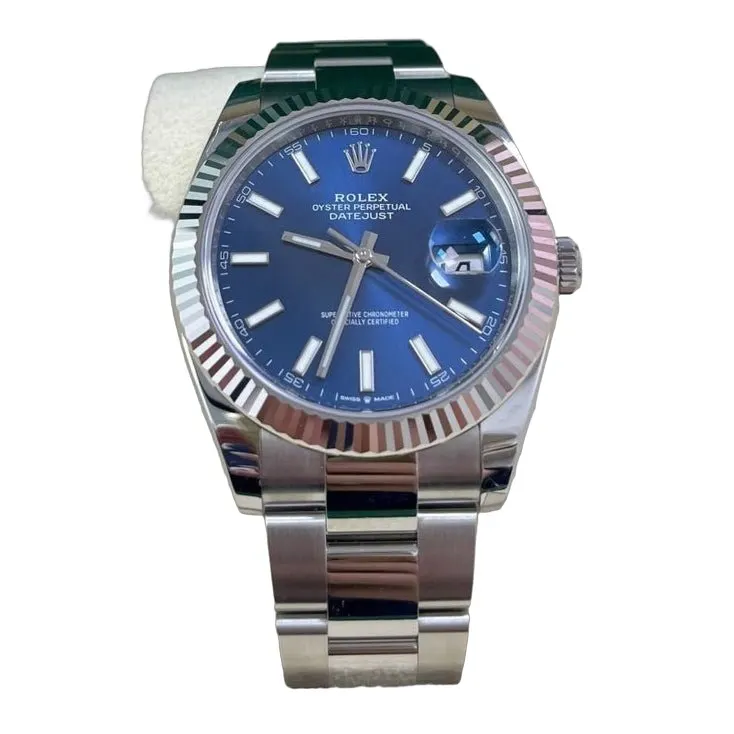 Rolex Datejust 41 Blue Never worn - Front View