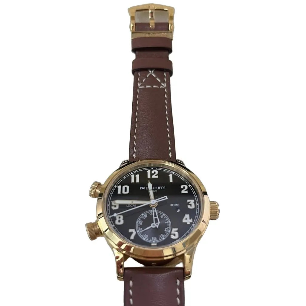 Patek Philippe Travel Time 37mm Rose Gold/ Brown Sunburst Dial 37mm