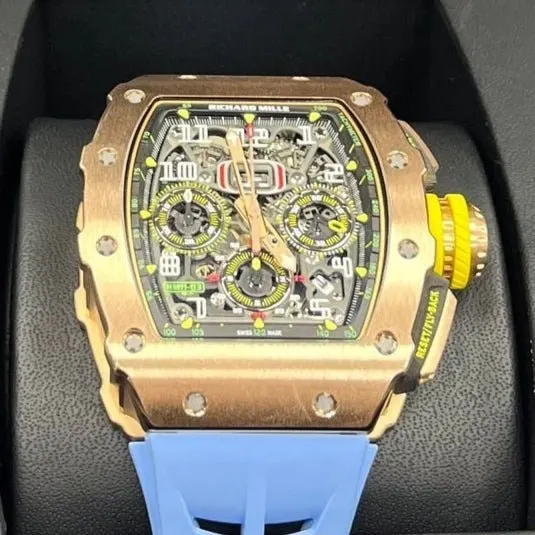 Richard Mille RM 011 11-03 Full Rose Gold Skeleton Dial Pink Never worn - Back View